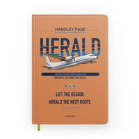 Thumbnail for Handley Page HPR.7 Dart Herald design on orange notebook