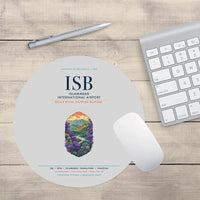 Thumbnail for Islamabad International Airport (ISB) design on light gray round mouse pad