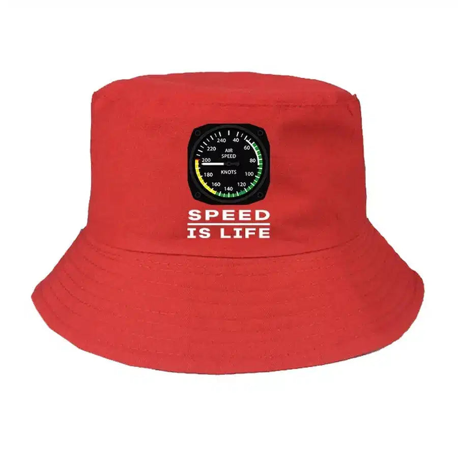Speed Is Life summer hat - red