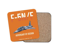 Thumbnail for F-5N F Adversary design on orange 1 piece coaster
