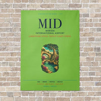 Thumbnail for Merida International Airport MID vertical canvas print - no frame - light green background