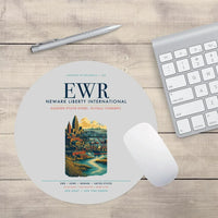 Thumbnail for Newark Liberty International Airport (EWR) design on light gray round mouse pad