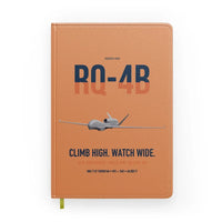 Thumbnail for RQ-4B Global Hawk design on orange notebook