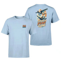 Thumbnail for SIGNAL 568 - Door Open Fear Gone - Double-Side T-Shirt design on light blue double side t shirt