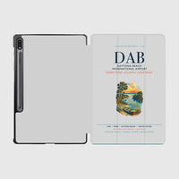 Thumbnail for Daytona Beach International Airport (DAB) design on light gray samsung tablet tablet case
