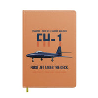 Thumbnail for FH-1 Phantom First Jet Takes the Deck design on orange notebook