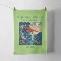 Thumbnail for VINTAGE G4148 - The Thunderstorm Detour - Designed Towels design on lightgreen