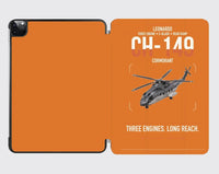 Thumbnail for Leonardo CH-149 Cormorant design on orange ipad tablet case