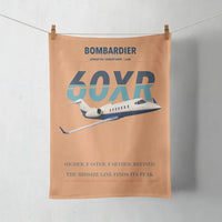 Thumbnail for Bombardier Learjet 60XR design on orange towel