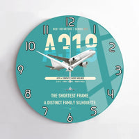 Thumbnail for Airbus A318 design on turquoise no frame wall clock