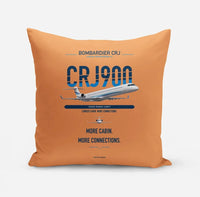 Thumbnail for Bombardier CRJ900 design on orange pillow