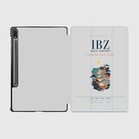 Thumbnail for Ibiza Airport (IBZ) design on light gray samsung tablet tablet case