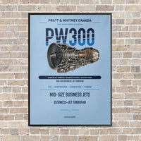 Thumbnail for PW300 vertical canvas print - framed - light blue background