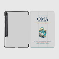 Thumbnail for Omaha Eppley Airfield (OMA) design on light gray samsung tablet tablet case