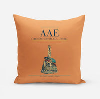 Thumbnail for Rabah Bitat Airport (AAE) design on orange pillow