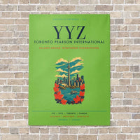 Thumbnail for Toronto Pearson International Airport YYZ vertical canvas print - no frame - light green background