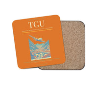 Thumbnail for Toncontín International Airport (TGU) design on orange 1 piece coaster