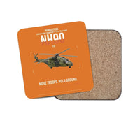 Thumbnail for NHIndustries NH90 TTH design on orange 1 piece coaster