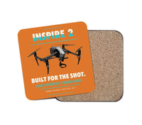 Thumbnail for DJI Inspire 2 design on orange 1 piece coaster