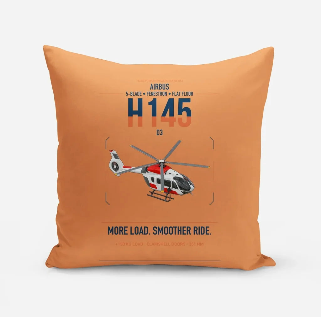 Airbus H145 D3 design on orange pillow