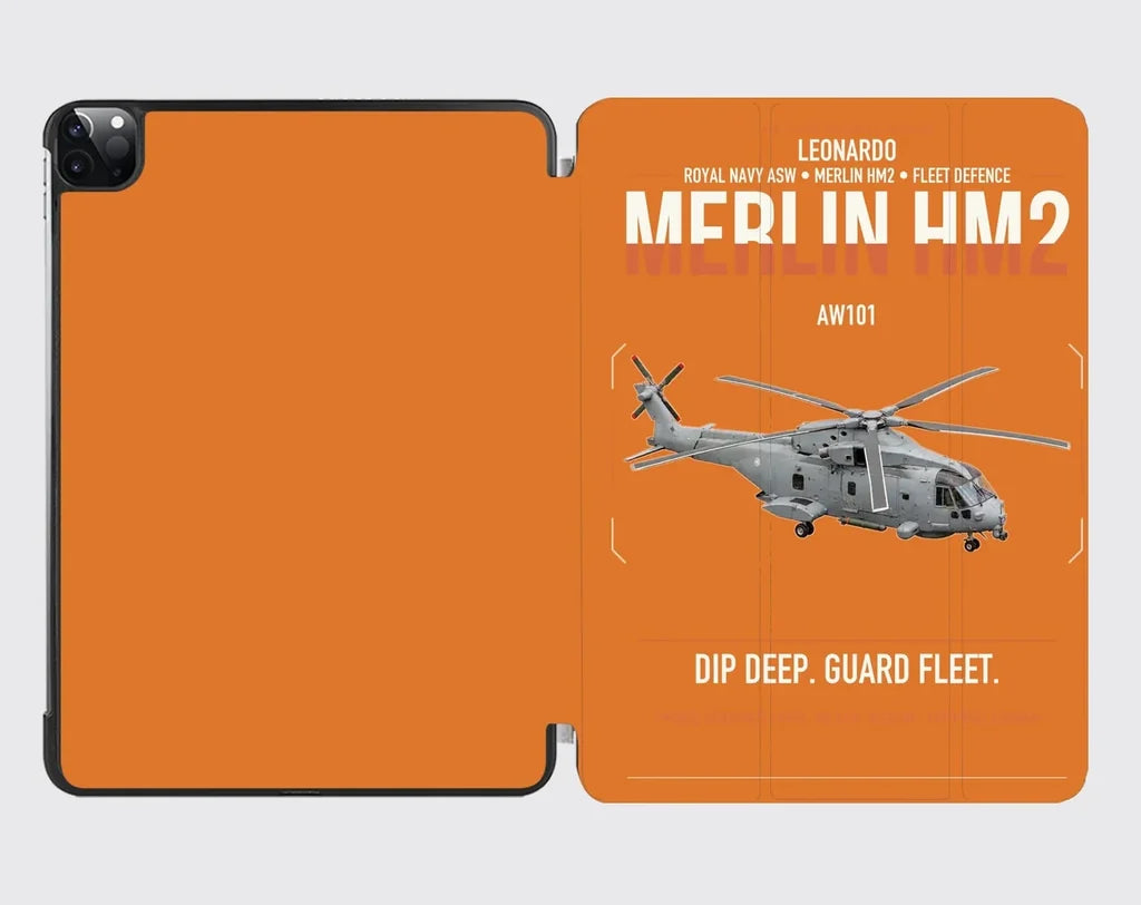 Leonardo AW101 Merlin HM2 design on orange ipad tablet case