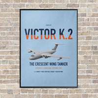 Thumbnail for Handley Page Victor K.2 vertical canvas print - framed - light blue background