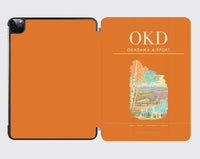 Thumbnail for Okadama Airport (OKD) design on orange ipad tablet case