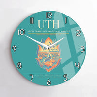 Thumbnail for Udon Thani International Airport (UTH) design on turquoise no frame wall clock