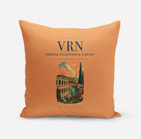 Thumbnail for Verona Villafranca Airport (VRN) design on orange pillow