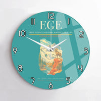 Thumbnail for Eagle County Regional Airport (EGE) design on turquoise no frame wall clock