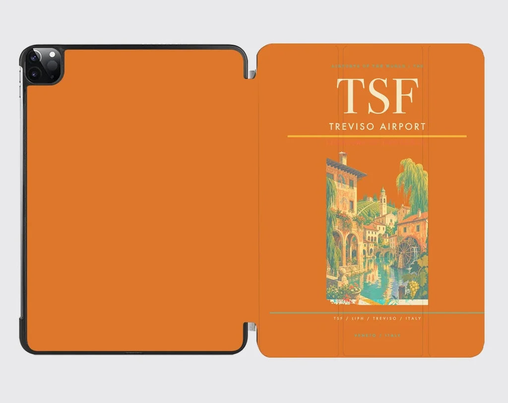 Treviso Airport (TSF) design on orange ipad tablet case