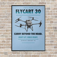 Thumbnail for DJI FlyCart 30 vertical canvas print - framed - light blue background