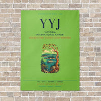 Thumbnail for Victoria International Airport YYJ vertical canvas print - no frame - light green background