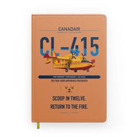Thumbnail for Canadair CL-415 design on orange notebook