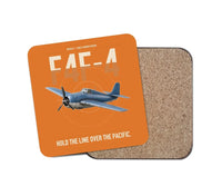 Thumbnail for F4F-4 Wildcat design on orange 1 piece coaster