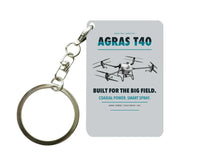 Thumbnail for DJI Agras T40 Key Chain design on light gray key chain
