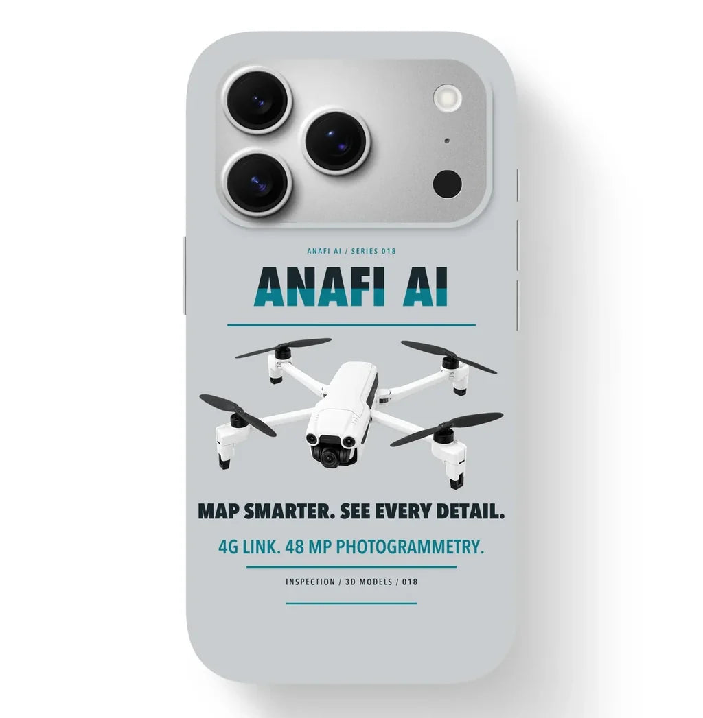 Parrot ANAFI Ai Case design on light gray iphone case