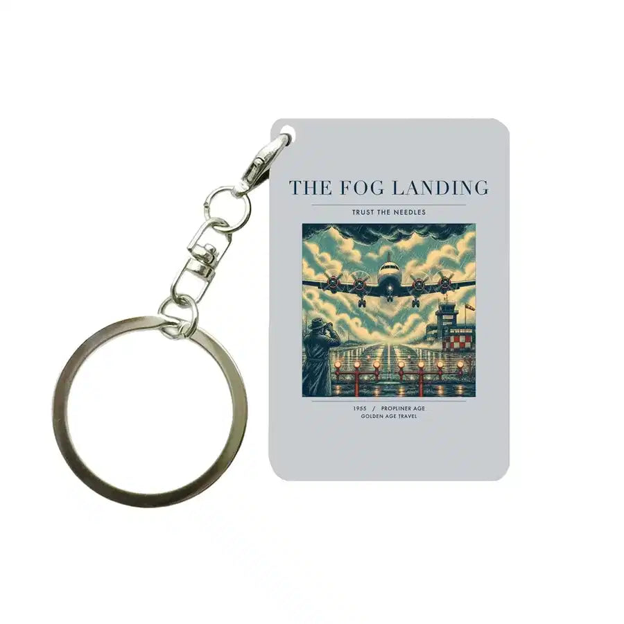 VINTAGE G4095 - The Fog Landing - Designed Key Chain design on lightgray