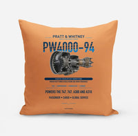 Thumbnail for PW4000-94 design on orange pillow