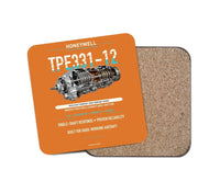Thumbnail for TPE331-12 design on orange 1 piece coaster