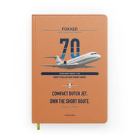 Thumbnail for Fokker 70 design on orange notebook
