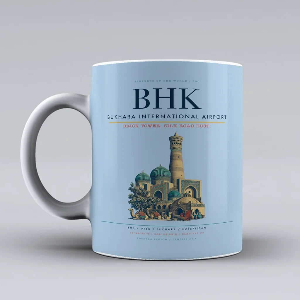 Bukhara International Airport BHK Mug - Light Blue