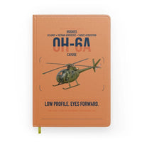 Thumbnail for Hughes OH-6A Cayuse design on orange notebook