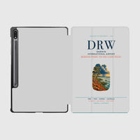 Thumbnail for Darwin International Airport (DRW) design on light gray samsung tablet tablet case
