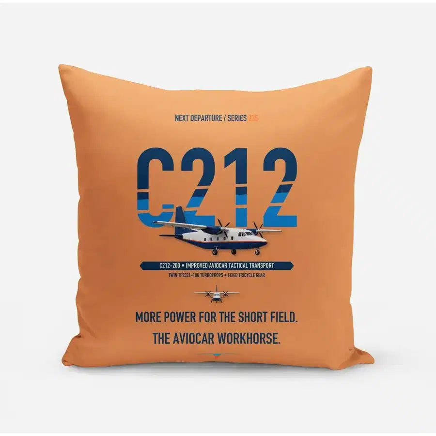 CASA C-212-200 Aviocar design on orange pillow