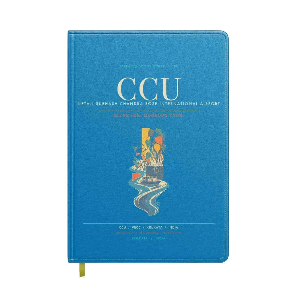 Netaji Subhash Chandra Bose International Airport Kolkata CCU - Hooghly Letterpress Rain - Turquoise
