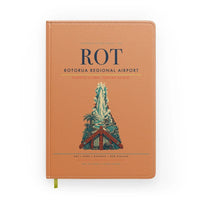 Thumbnail for Rotorua Regional Airport (ROT) design on orange notebook