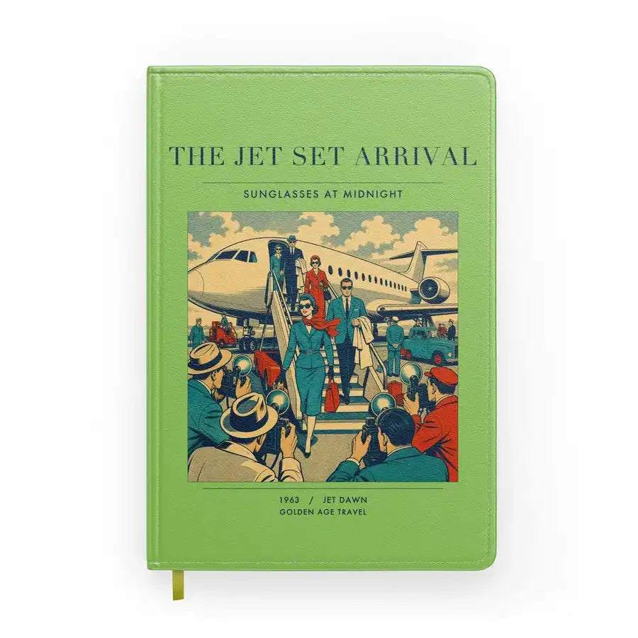 VINTAGE G4121 - The Jet Set Arrival - Designed Notebooks design on lightgreen