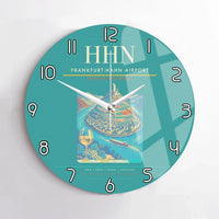 Thumbnail for Frankfurt-Hahn Airport (HHN) design on turquoise no frame wall clock