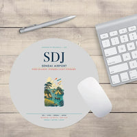 Thumbnail for Sendai Airport (SDJ) design on light gray round mouse pad